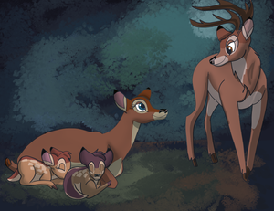 Bambi Faline Furry Porn - 83809 - safe, artist:fawnadeer, bambi (bambi), faline (bambi), geno (bambi),  gurri (bambi), cervid, deer, mammal, feral, bambi (film), disney, female,  male - Furbooru