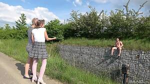 ffm handjob back yard - outdoor cfnm - Gosexpod - free tube porn videos