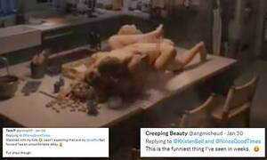 kristen bell nude preggo - Fans horrified by sex scene in The Woman in the House Across the Street  from the Girl in the Window | Daily Mail Online