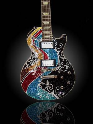 Amanda Dunbar Porn - PRECIOUS REBELS Les Paul Fiesta by Amanda Dunbar, LLC & Precious Rebels  Studios | Guitar, Music guitar, Guitar art