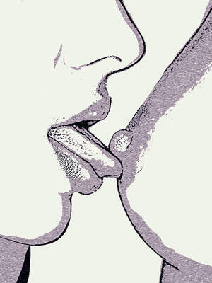 naked lesbian love sketches - Dirty girls foreplay - Lesbian love to play in naughty way Drawing by Art  Priest - Pixels