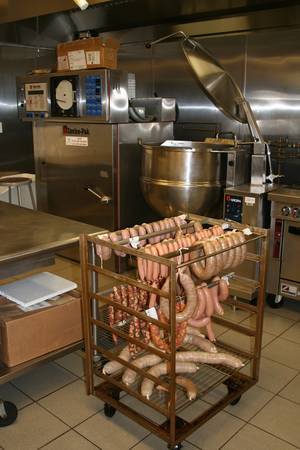 Encased - ... encased meats. Each class we made 2-3 types of sausage per pair of  students. I took my camera in one class towards the end of the quarter.