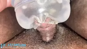 ebony clit fucked - Big ebony clit fucking pocket pussy toy | xHamster