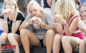 careless upskirt - Careless girls flash up skirts