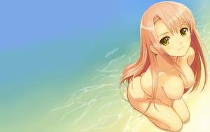 Anime Porn Wallpaper Hd - beach breasts hayate_no_gotoku katsura_hinagiku nipples nude taka_tony