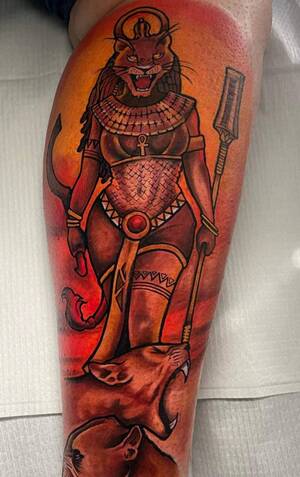 Bast Egyptian Goddess Porn - My 1st tattoo by Artizmylov in MD, Sekhmet Egyptian Goddess : r/tattoos