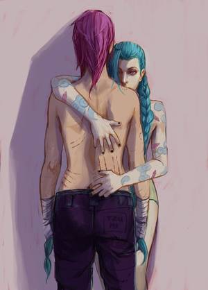 Jinx League Of Legends Lesbian Porn - Bc she drew me this amazing Vi/Jinx-art and i just needed to draw something  too.