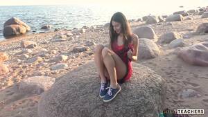 amateur beach pov - Beautiful teen sucks cock on the beach. POV - RedTube