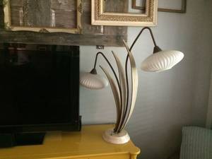 Lamp Porn - Mid Century UFO Lamp Light Flying Saucer Atomic Brass