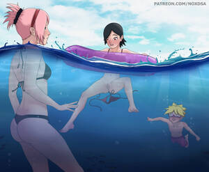 hentai accidental exposure - Hentai Pussy - 1boy 2girls accident accidental exposure being watched  bikini bottom bikini - Hentai Pictures