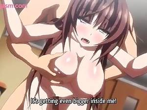 japanese busty cartoons - Petite character of hentai porn video shows big tits to mate and gets pussy  creampied in