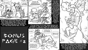 belly stretching cock toons - e621 after_sex all_the_way_through anthro areola balls big_breasts bound  breasts canine cock_impale comic cum cum_in_ear cum_in_mouth cum_inflation