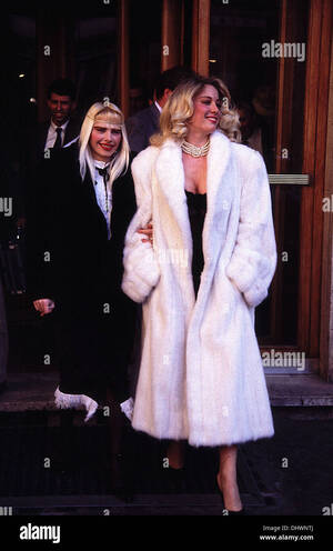 Fur Porn Stars - Italian porn stars Moana Pozzi (Left) with Cicciolina in front of the  Italian Parliament building in Rome Stock Photo - Alamy