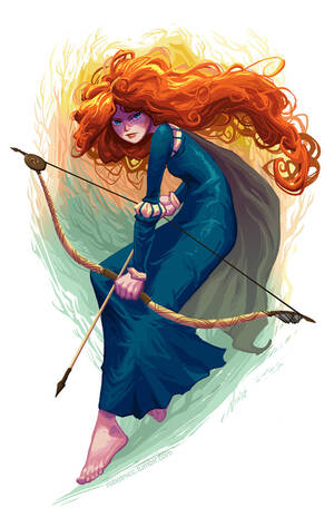 Disney Brave Feet Porn - 219750 - not furry, safe, artist:robotnicc, merida (brave), human, mammal,  humanoid, brave (disney), disney, pixar, arrow, barefoot, feet, female,  looking at you, solo, toes - Furbooru