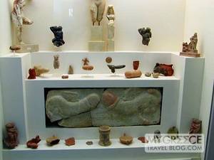 Ancient Sex Toys - Phallic symbols and sex-themed artifacts in a display case