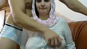 Hot Aunties Porn - Hot Arabic sexy aunty boob press and fucked well