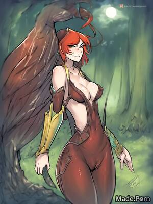 Fantasy Pixie Porn - Porn image of pixie hair leather cotton ginger perfect body full shot  fantasy armor created by AI