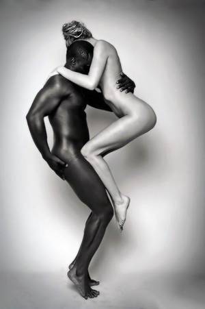 black couple nude - Yin and yang.