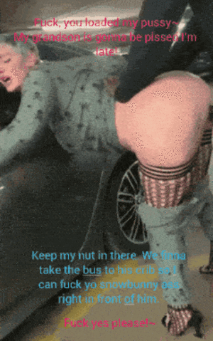 Grandma Pussy Captions - Grandma takes bbc nut in her pussy - Porn With Text