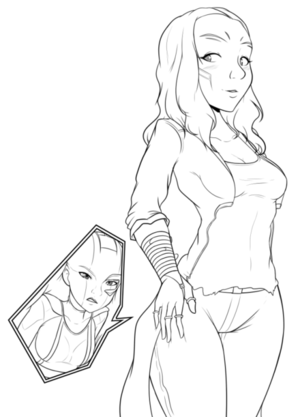 Guardians Of The Galaxy Anal Porn - For this month's sketch Alexis requested some post-anal vore with Gamora  (from Guardians of the Galaxy) enjoying having Nebula in her backside.  Tumblr Porn