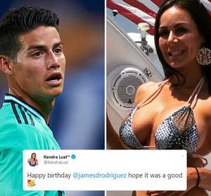 Celebrity Birthday Porn Captions - James Rodriguez linked with porn star Kendra Lust AGAIN after she wishes  Real Madrid ace happy birthday on Twitter | The US Sun