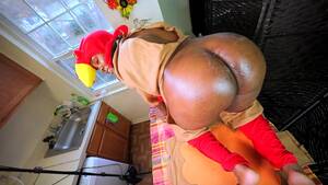 Ebony Costume Porn - Thanksgiving meal turned into dirty Doggy style sex with ebony BBW
