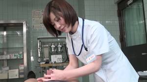 Doctor Handjob Porn - Subtitled CFNM Japanese female doctor gives patient handjob