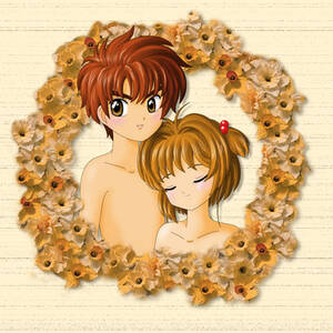 card captor li porn - Safebooru - card captor sakura couple kinomoto sakura li syaoran nude  wreath | 349722