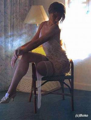 Empty Sleeve Amputee Porn - Pretend Single Leg Amputee Posing with One Partially Empty Stocking