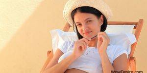 big nipples close up - Hot Inez toying her big nipples in close-up