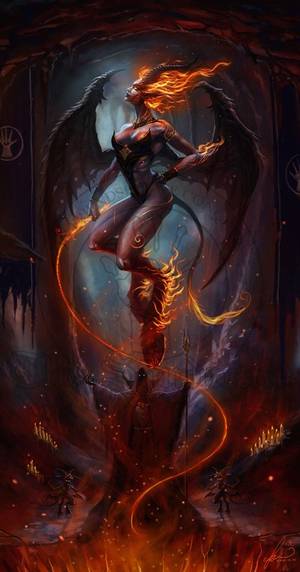 Mythology Female Monster Sex - Syndicate necromancer summoning female succubus w/ imps and fire monster  beastâ€¦