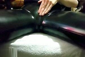 latex panties wet - Unzipping Latex Pants to Tease Clit, Finger & Fuck Dripping Wet Pussy