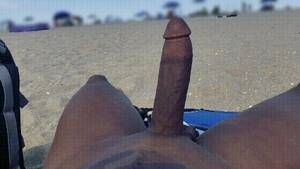 big black hard cock - Black Stud Shows Off His Big, Black, Rock-hard Cock On Public Beach 0053-1  Porn Gif | Pornhub.com
