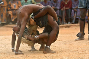 black warrior nude - Bijago traditional acrobatic warrior dance