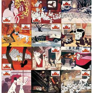 101 Dalmatians Porn Comics Eglish - 101 DALMATIANS French Lobby Cards - 9x12 in. - 1961/R1980 x12