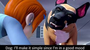 giant cartoon cock stuck - Naughty redhead Gwen Tennyson takes 3D canine cock