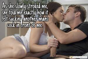 dirty talk handjob caption - Dirty Talk, Handjob Hotwife Caption â„–14990: GFs hand wrapped around thick  dick