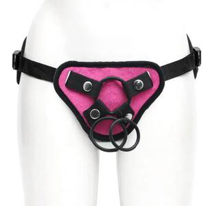 lesbian dildo harness - Adjustable Black Plush Strap Harness Lesbian Dildo - Temu