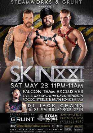 Chicago Porn Star Spin - Live Shows with David Benjamin, Rocco Steele, Brian Bonds, Sean Zevran,  Ryan Rose, Max Cameron at STEAMWORKS