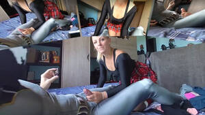 girl facial nylon - Natacha Guapa Blowjob With Nylon Encasement On Face | NylonXtreme Virtual  Reality Sex Movies