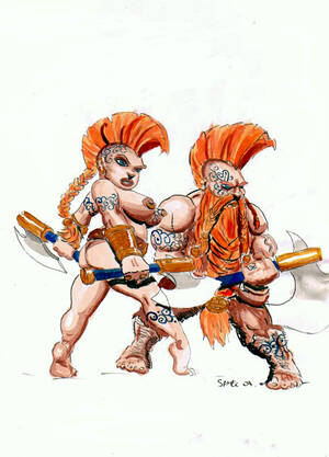 Fantasy Dwarf Porn - Rule 34 - axe chaos (warhammer) dwarf dwarf female female mohawk slayer  tagme warhammer (franchise) warhammer fantasy | 151941