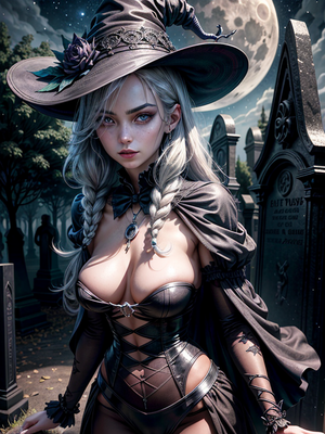 Fantasy Witch Porn - Looking at Viewer, goth girl, Witch Hentai AI Porn