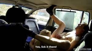 Czech Bitch 20 - Blonde czech bitch Fucks with a guy in different poses in the car 20,  bondagelike