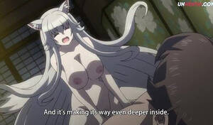 hentai riding cock in public - Horny hentai fox girl riding a big human cock gets creampied