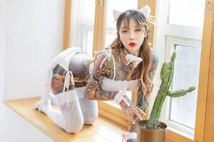 hot asian cat costume - Asian porn cosplay cat Petite asian babe wants Tries Huge Black Cock