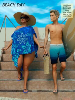 3d Fuck Comics Beach - Beach day- The Foxxx - Porn Cartoon Comics