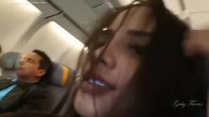big dick jerk off airplane - Hot Latina plays with Pussy and Big Tits in Public Plane watch online