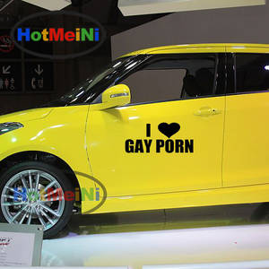 Funny Car Porn - HotMeiNi 12*5 cm I Love Gay Porn Funny Prank Car stickers JDM Drift car  Window car body Vinyl Decal Black/Silver etc 13 color -in Car Stickers from  ...