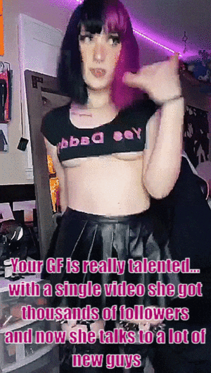 Dyed Hair Porn Captions - Pink hair getting famous - Porn With Text