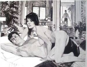 Dp Porn Drawings - DOUBLE PENETRATION Drawings - ZB Porn